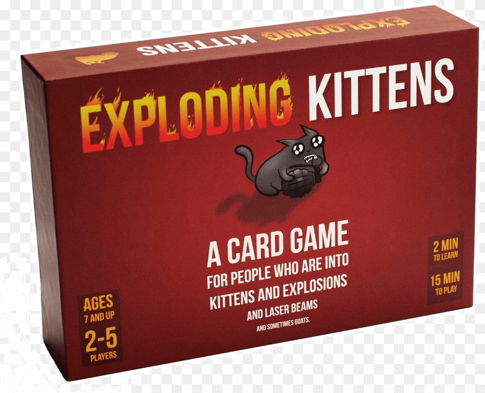 Of The Exploding Kittens Card Game Game Exploding Kittens, Box, Text, Business Card, Paper Png Image