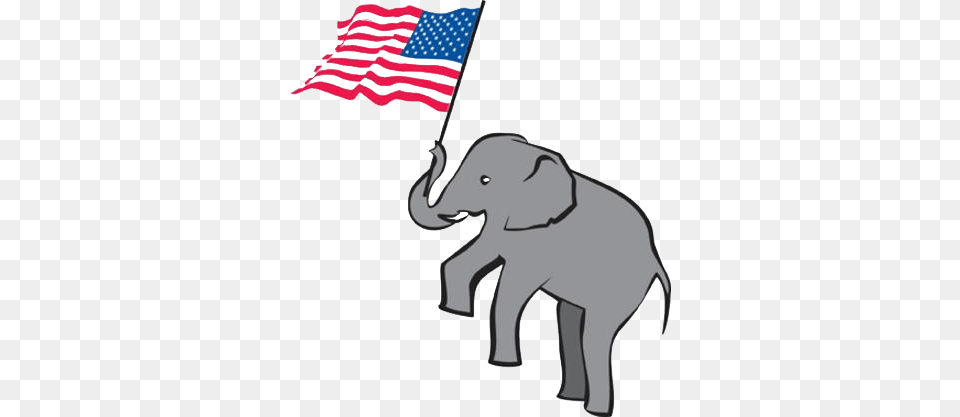 Of The Wyoming Republican Party Indian Elephant, American Flag, Flag Free Png Download