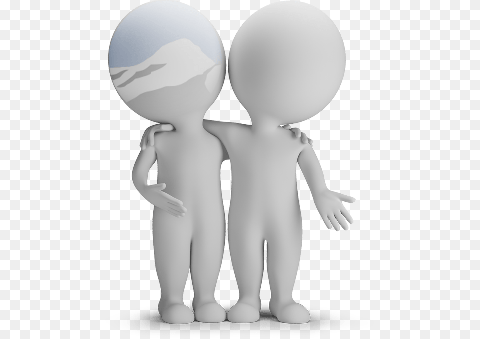 Of Two People Hugging 3d Small People Friend, Alien, Sphere, Baby, Person Free Transparent Png