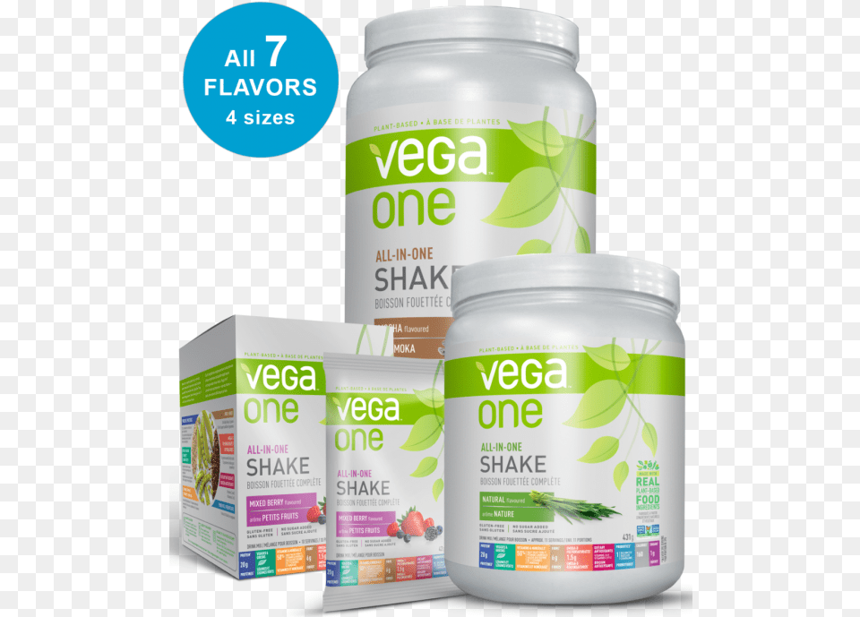 Of Vega All In One Shake Showing Different Sizes, Herbal, Herbs, Plant, Can Free Transparent Png