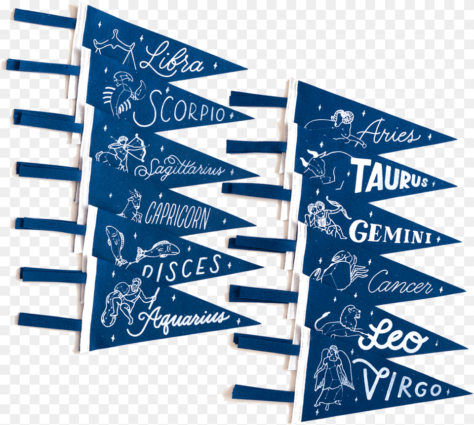 Of Zodiac Constellation Pennants Sketch Pad, Text Free Transparent Png