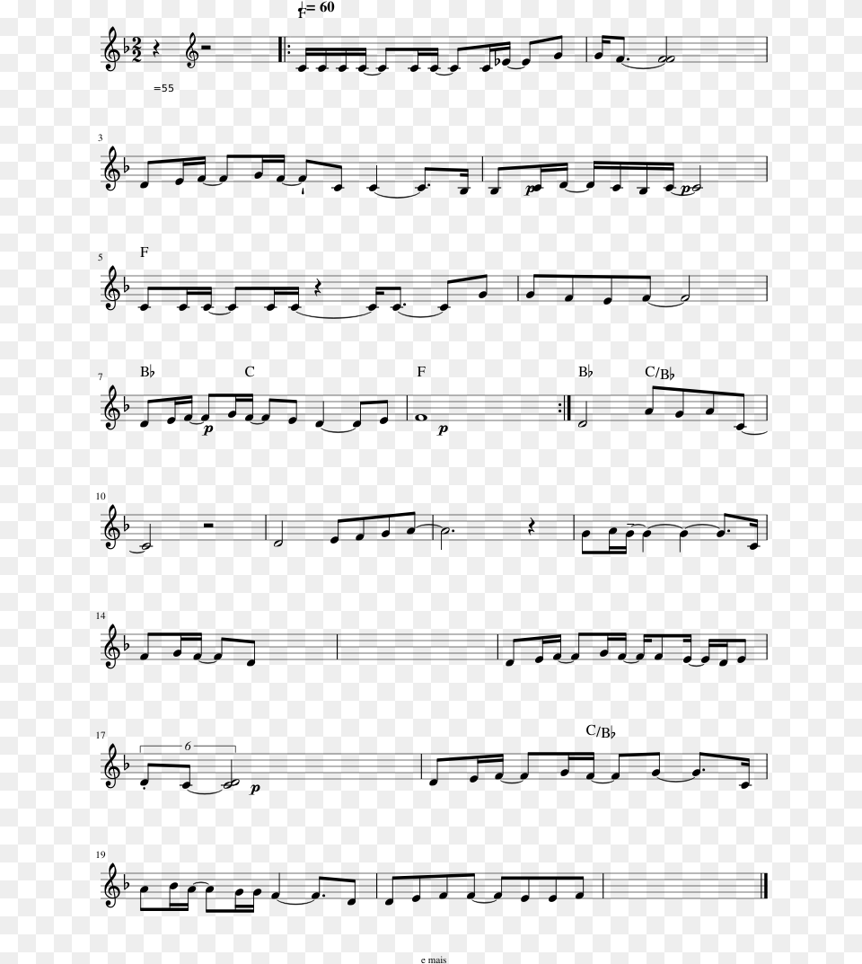 Oferta De Amor Sheet Music Composed By Willen Soares Sheet Music, Gray Free Png
