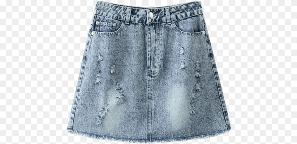 Off 2019 Frayed Distressed Denim Mini Skirt In Skirt, Clothing, Pants, Shorts, Miniskirt Free Png