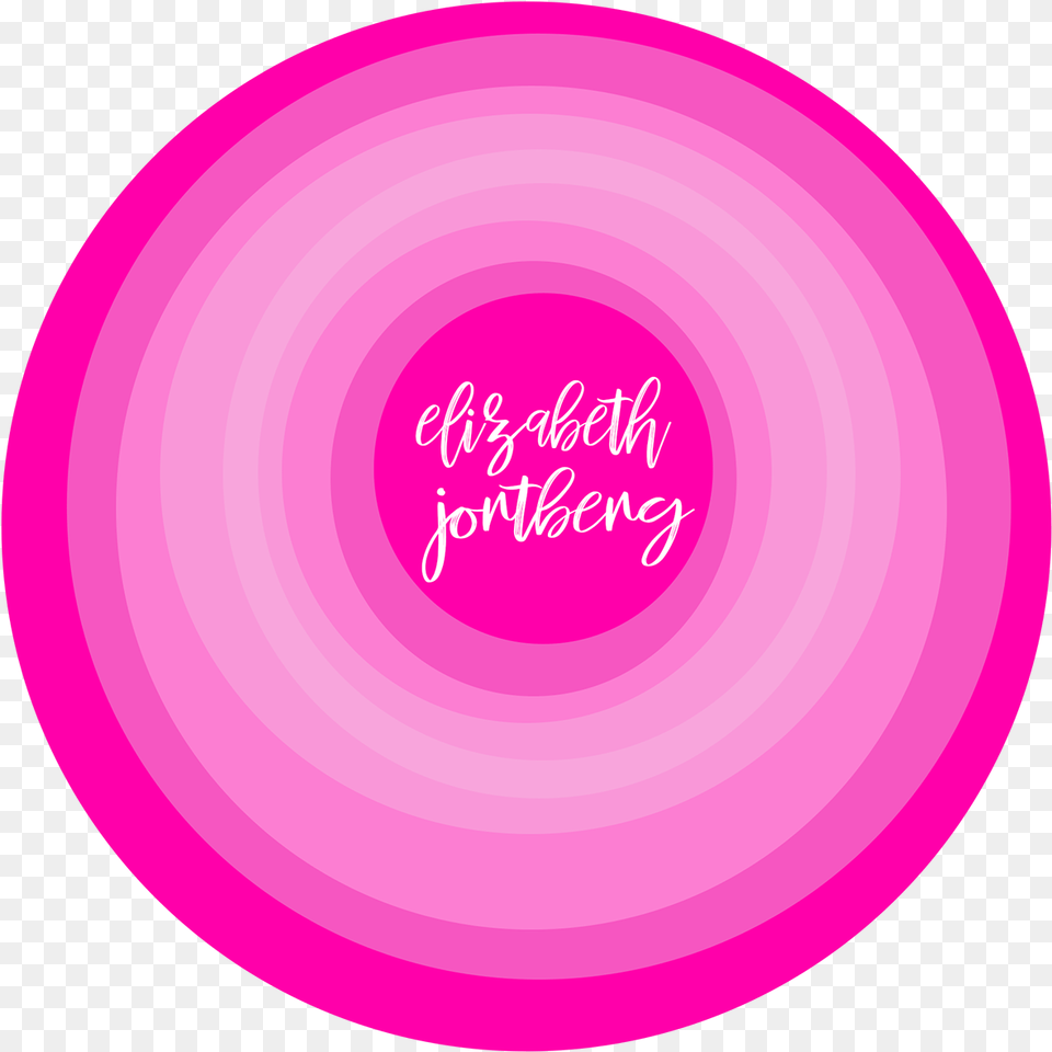 Off Center Fade Circle Personal Logo Pink Black Jack Table, Toy, Frisbee, Home Decor Free Transparent Png