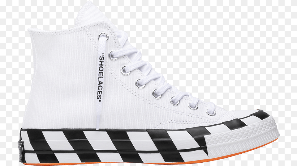 Off Chuck 70 Converse X Off White, Clothing, Footwear, Shoe, Sneaker Free Png Download