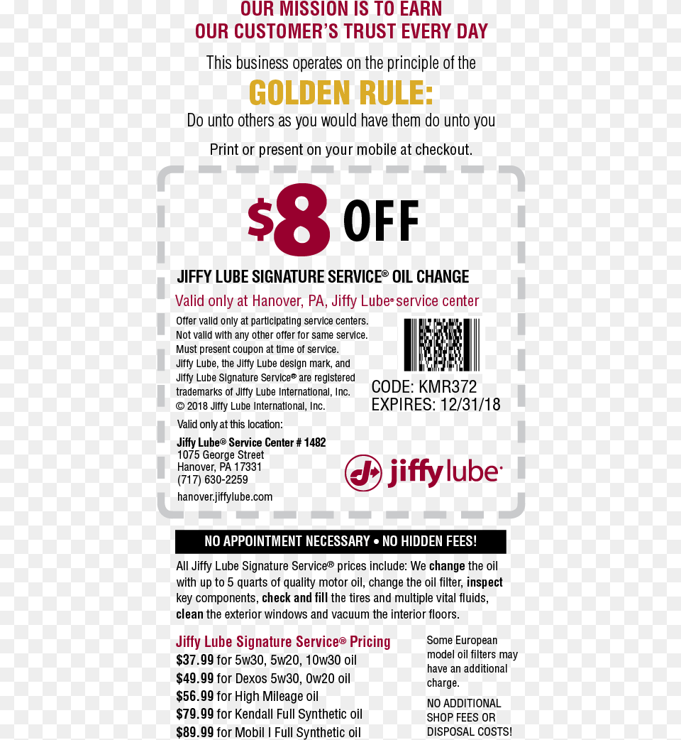 Off Jiffy Lube Signature Service Oil Change, Advertisement, Poster, Text, Qr Code Png Image