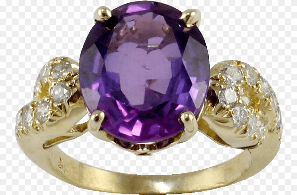 Off Plum And Gold Amethyst U0026 Diamond Ring Solid, Accessories, Gemstone, Jewelry, Ornament Png