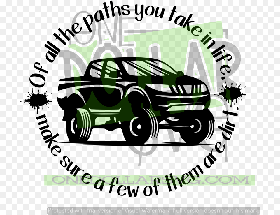 Off Road Vehicle, Advertisement, Green, Poster Png Image