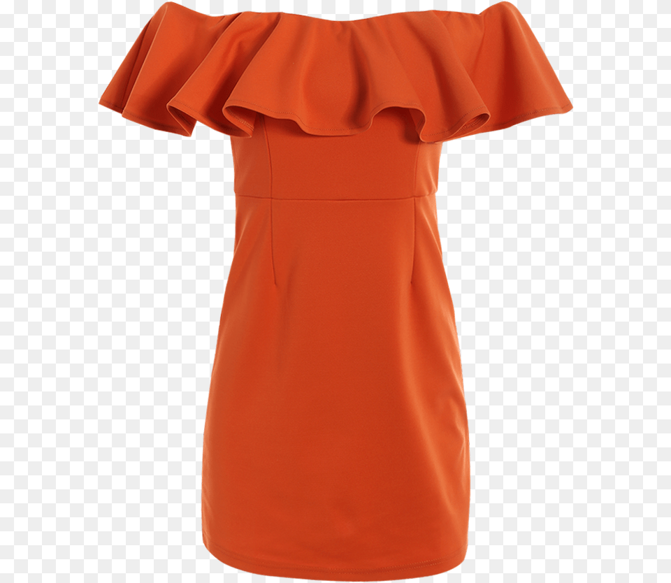 Off The Shoulder Orange Dress, Blouse, Clothing, Adult, Female Free Transparent Png