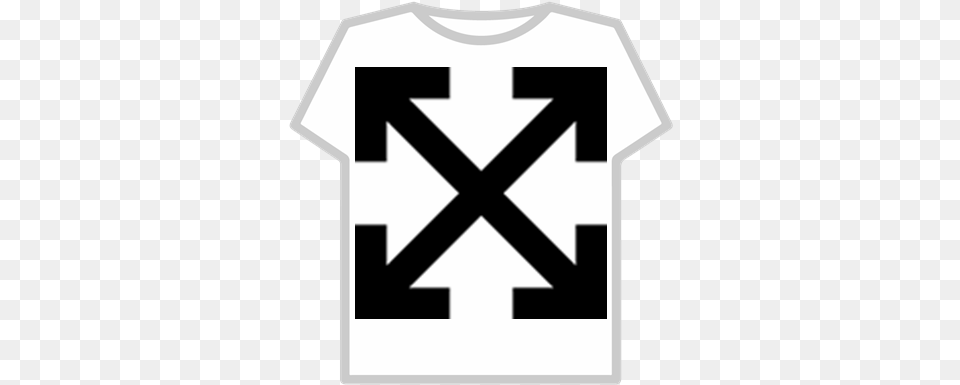 Off White Shirt Cross Off White Cross, Clothing, T-shirt Free Png Download