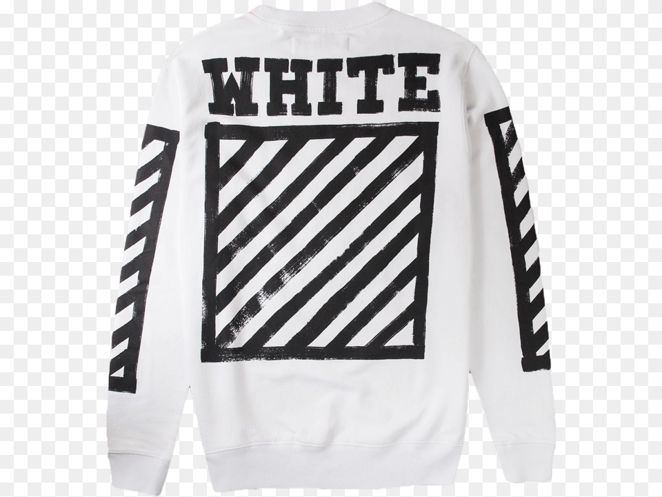 Off White Stripes Brushed Off White Long Sleeve, Clothing, Knitwear, Long Sleeve, Sweater Free Transparent Png