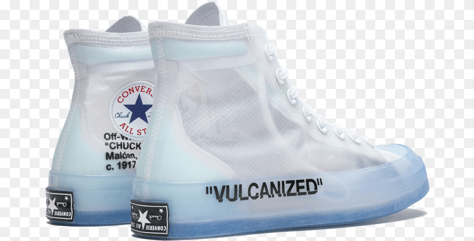 Off White X Converse Chuck Taylor All Star Converse Off White Vulcanized, Clothing, Footwear, Shoe, Sneaker Free Png Download