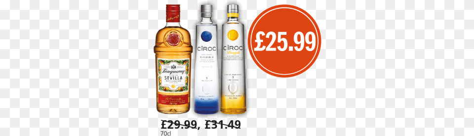 Offer Budgens Tanqueray Sevilla Ciroc Vodka Pineapple Solution, Alcohol, Beverage, Liquor, Tequila Free Png Download