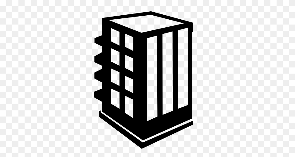 Office Building Icon, Gray Free Png