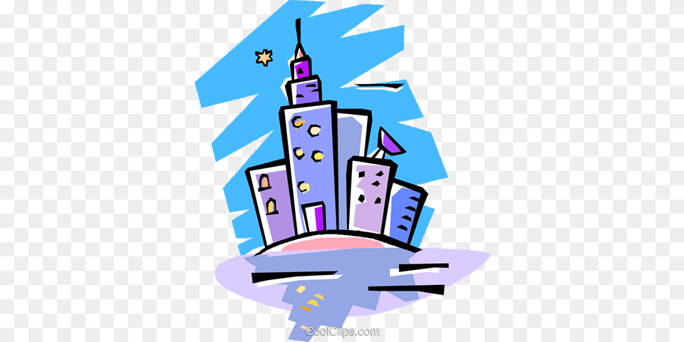 Office Building With A Satellite Dish Royalty Building With Satellite Cartoon, Architecture, Spire, Tower Free Png