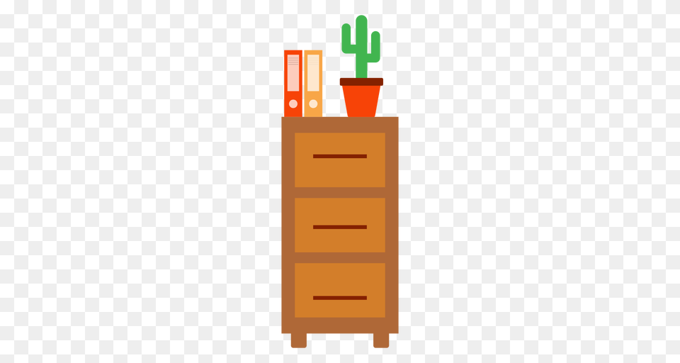 Office Cabinet With Cactus Clipart, Drawer, Dresser, Furniture Free Png Download