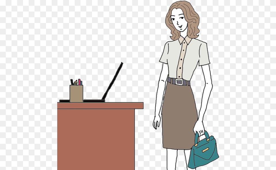 Office Cartoon, Accessories, Handbag, Bag, Woman Free Transparent Png