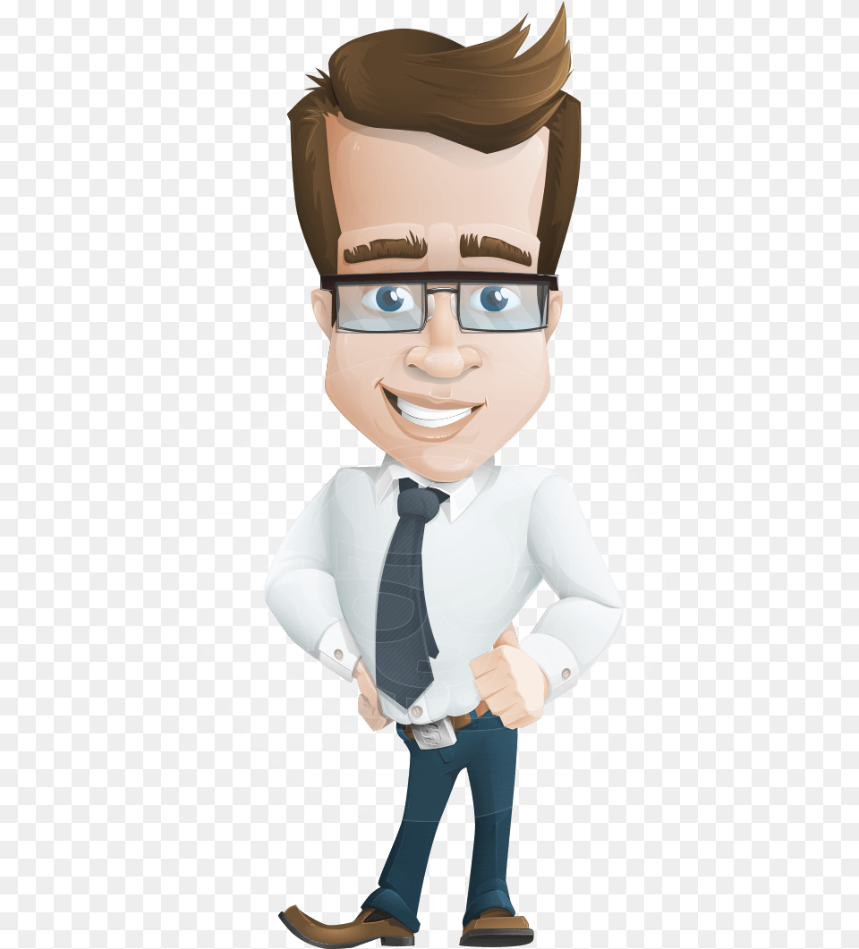 Office Cartoon Charles Thumb Bargaining Grief Stage Animation, Accessories, Shirt, Formal Wear, Clothing Png Image