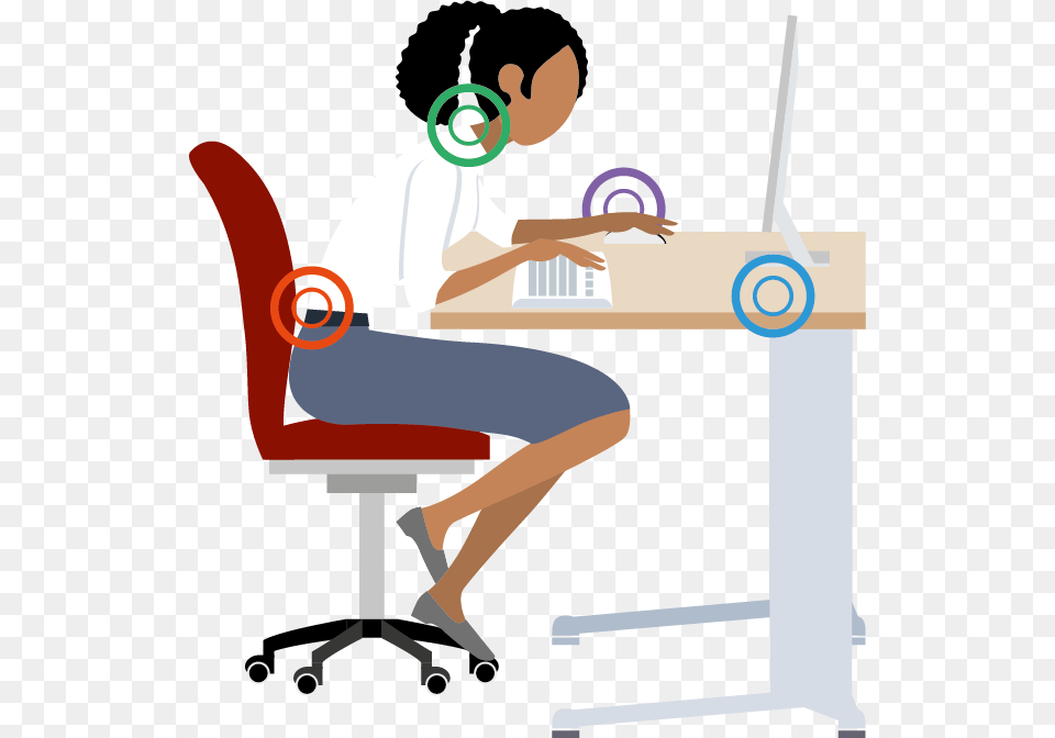 Office Chair, Table, Furniture, Desk, Person Free Png Download
