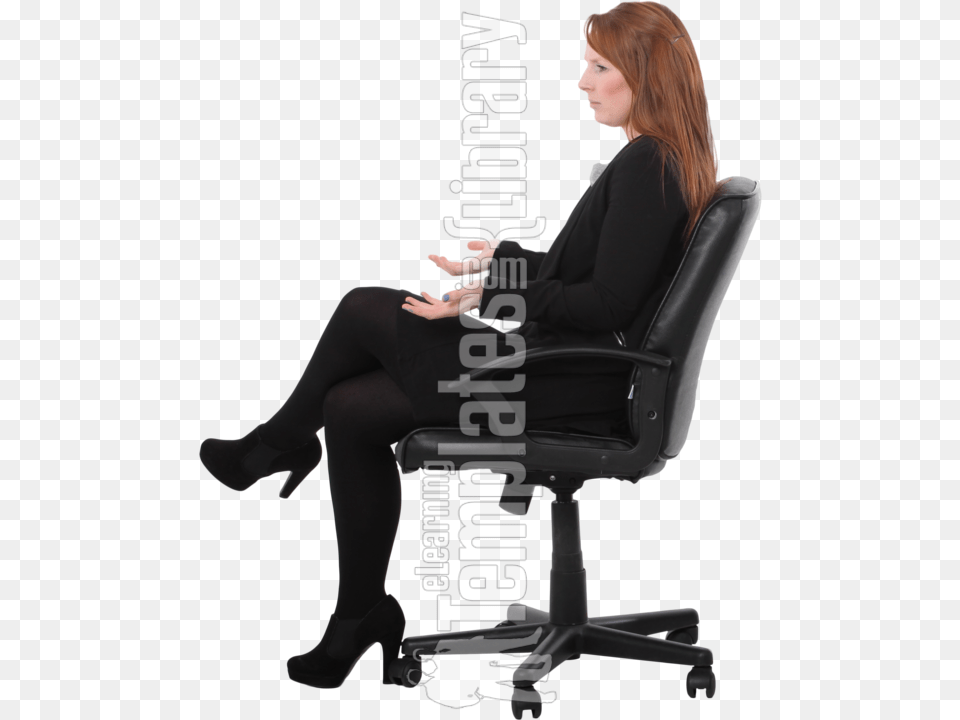 Office Chair, Adult, Sitting, Person, Woman Png Image