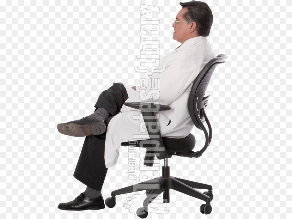 Office Chair, Sitting, Person, Adult, Man Free Png Download