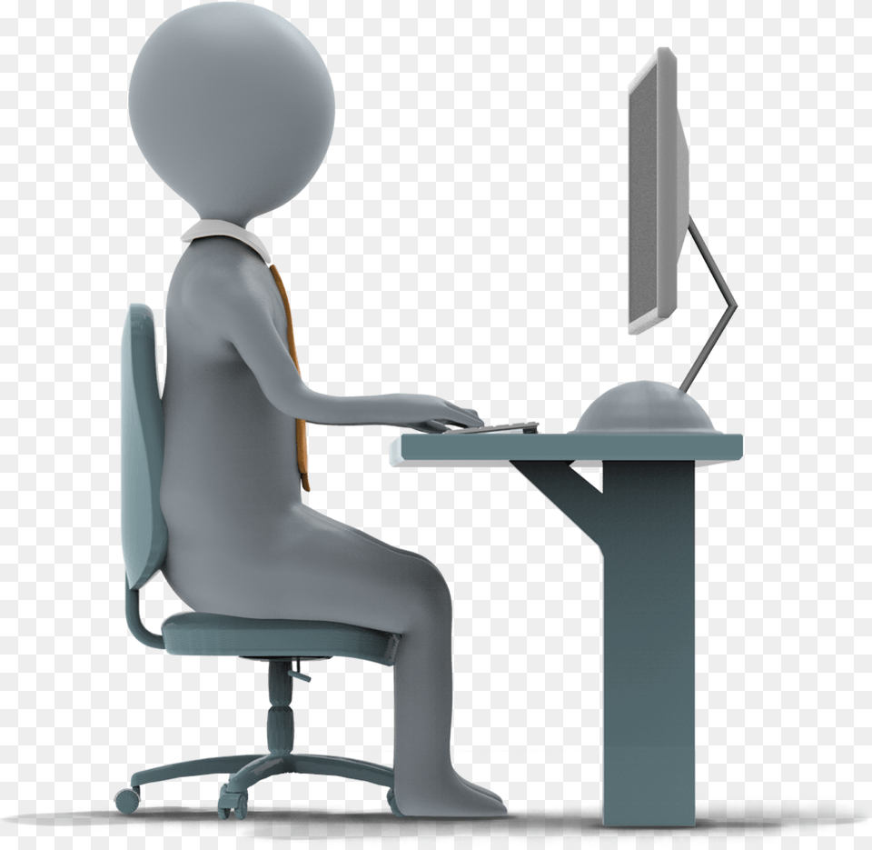 Office Chair, Desk, Furniture, Table, Person Png