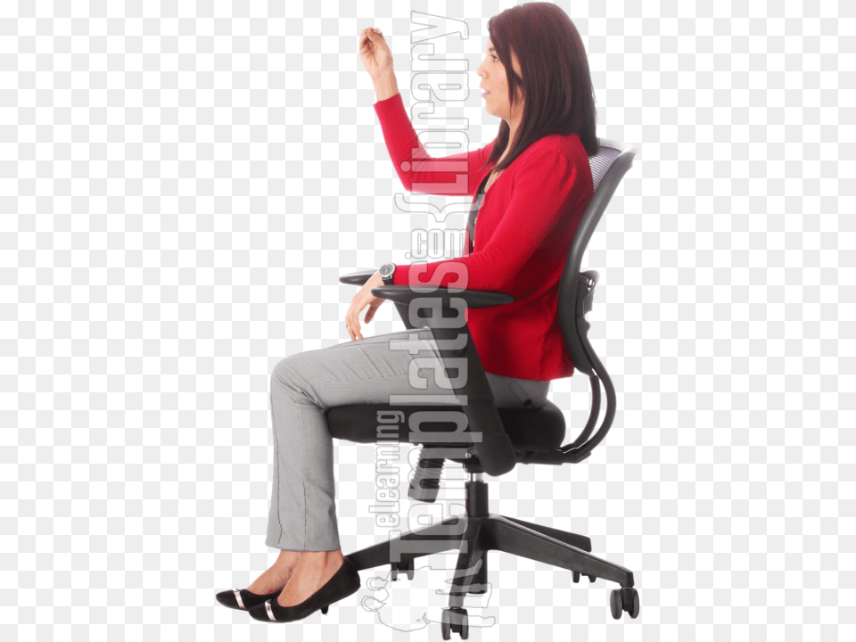 Office Chair, Sitting, Person, Adult, Woman Free Transparent Png