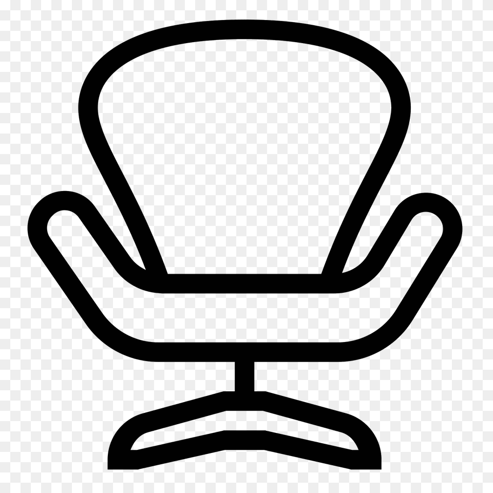 Office Chair Icon, Gray Free Png Download