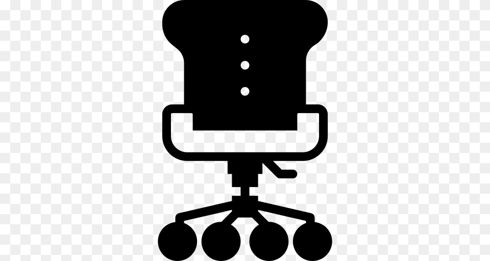 Office Chair Icon, Gray Png Image