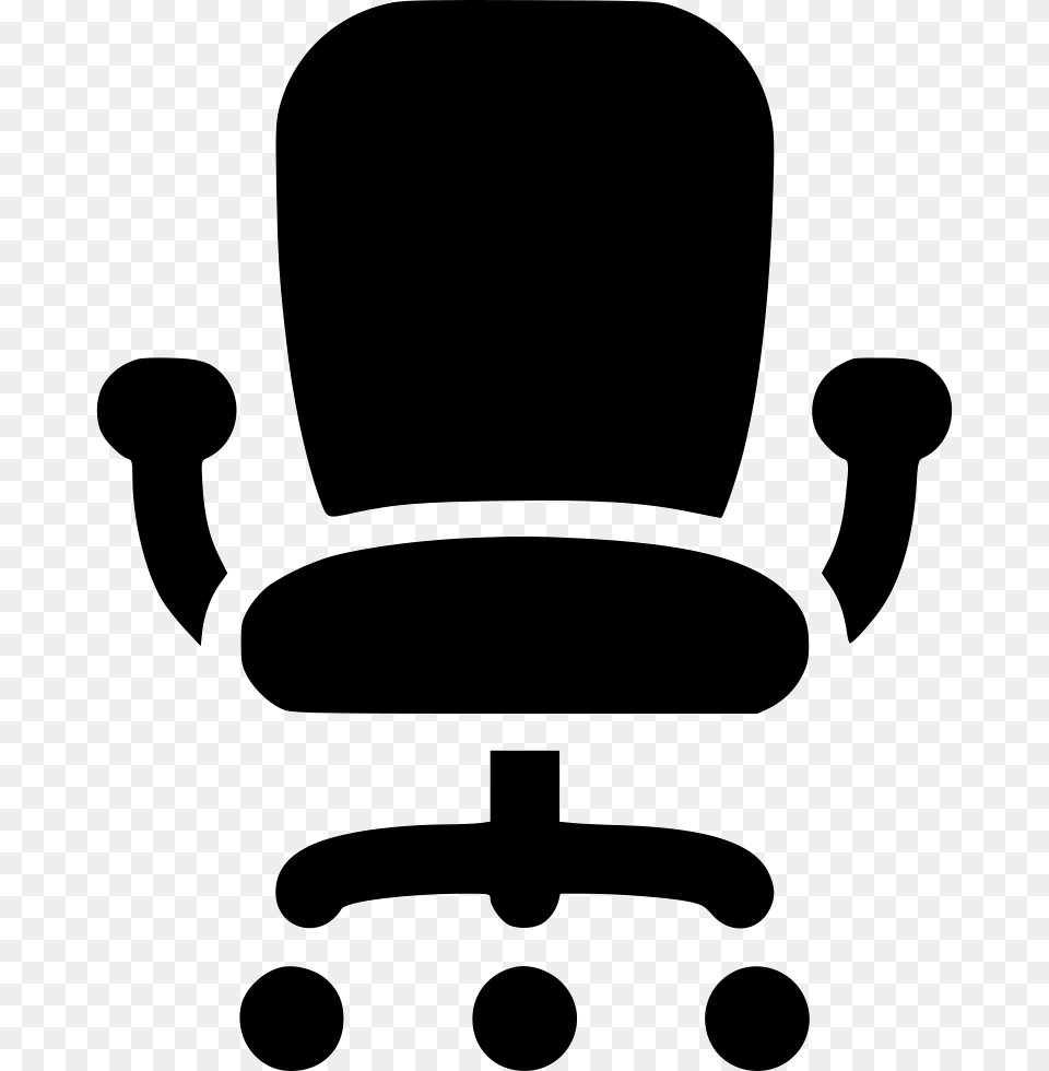 Office Chair Office Chair Clipart Black And White, Stencil, Furniture, Indoors, Home Decor Free Png Download
