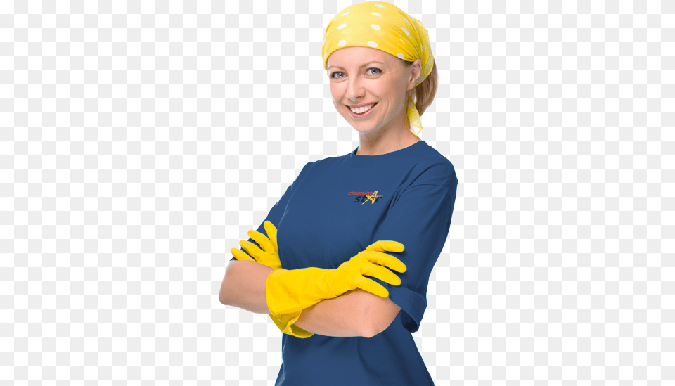 Office Cleaning Services Since 1997 Cleaning Star For Adult, Clothing, Female, Glove, Person Free Png Download