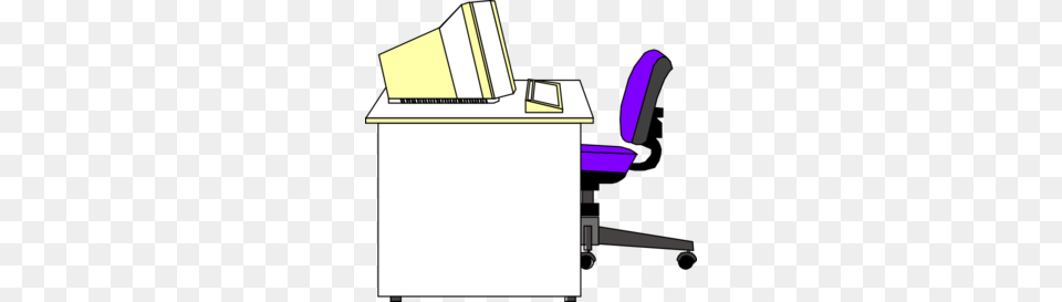 Office Clipart, Desk, Furniture, Table, Computer Png Image