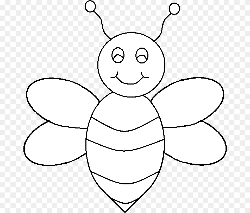 Office Clipart Man Bee Black Amp White White Honey Bee Black Background Clipart, Baby, Person, Face, Head Free Transparent Png