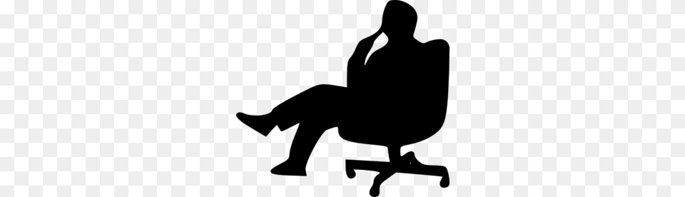 Office Clipart Thinking, Gray Png