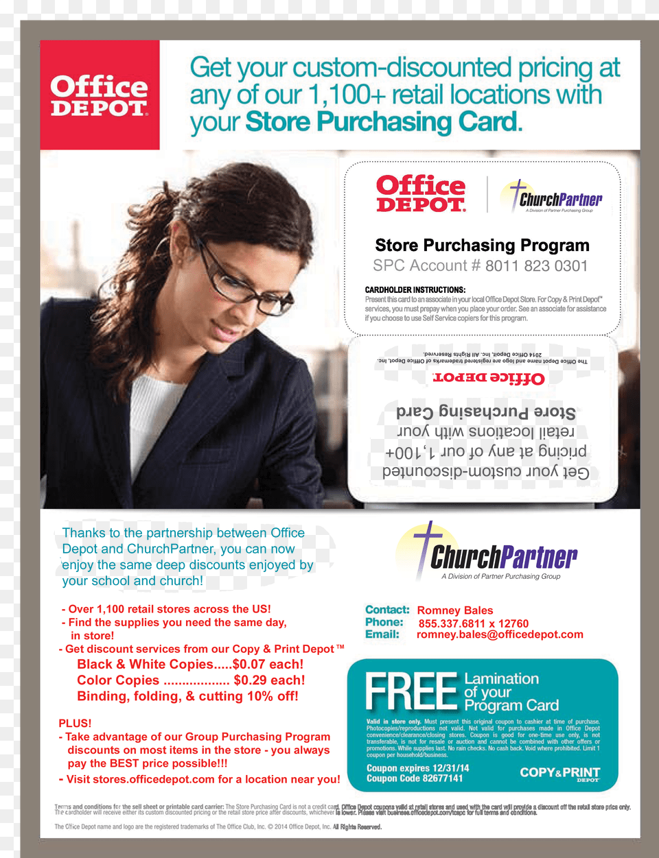 Office Depot Credit Card Office Depot Store Purchasing Card For Teachers, Advertisement, Poster, Adult, Female Png