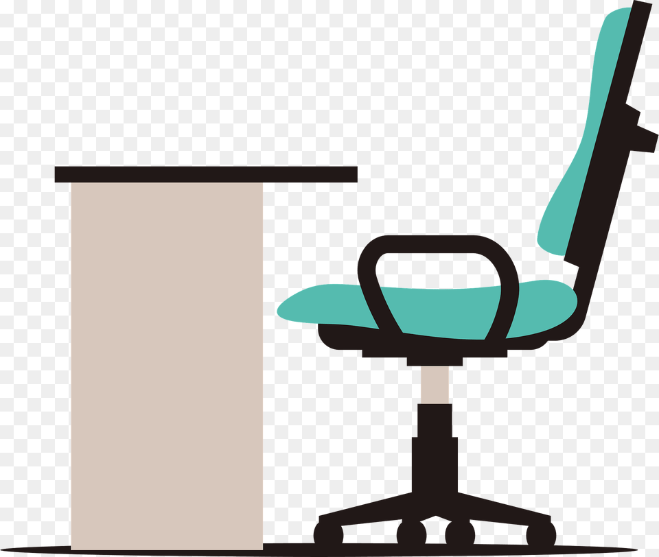Office Desk And Chair Clipart, Furniture, Indoors, Home Decor, Cushion Free Transparent Png