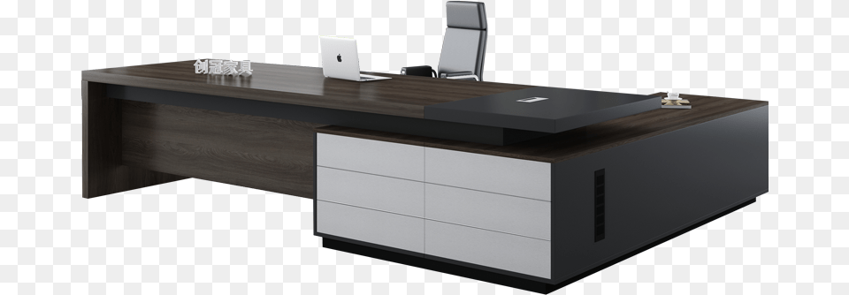 Office Desk Boss Table And Chair Combination Executive Coffee Table, Furniture, Electronics, Computer, Laptop Png Image