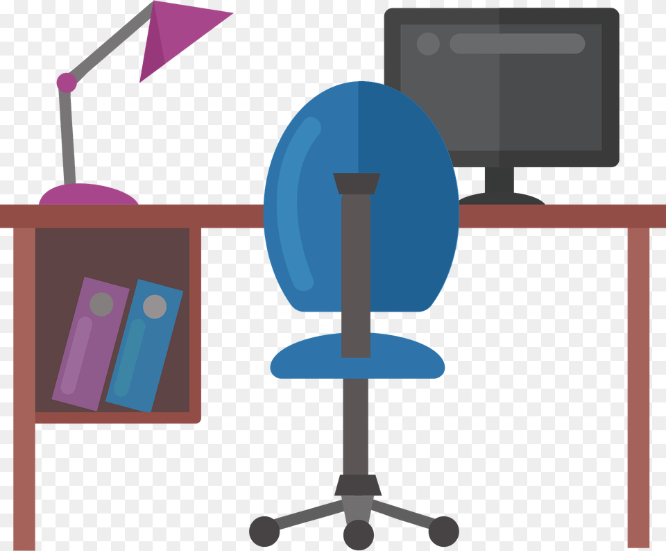 Office Desk Clipart, Computer, Electronics, Pc Free Png