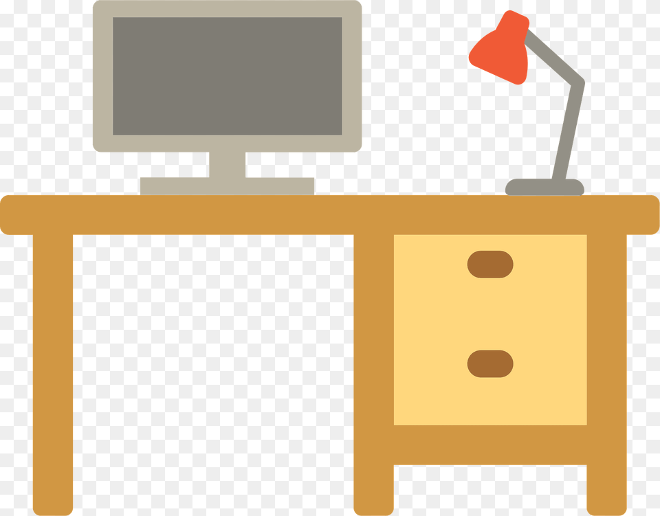 Office Desk Clipart, Computer, Drawer, Electronics, Furniture Free Transparent Png