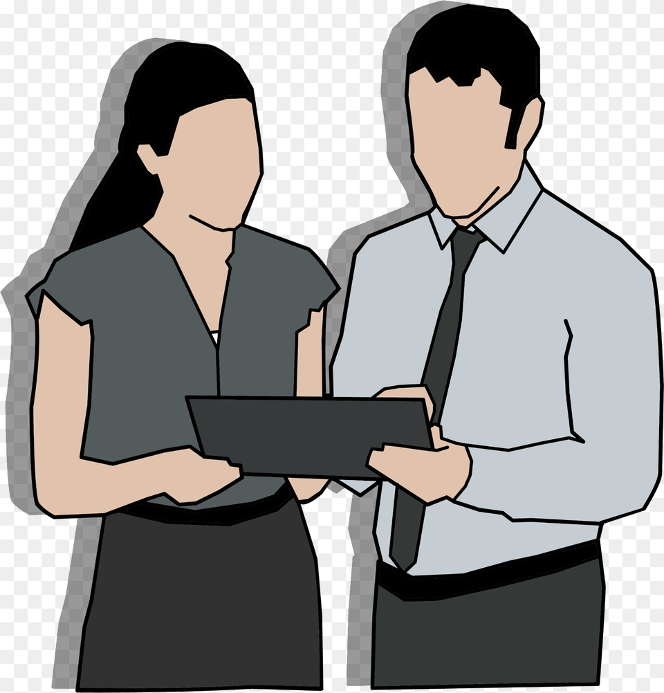 Office Digital Tablet People Drawing Colleague Clipart, Conversation, Person, Adult, Man Free Transparent Png