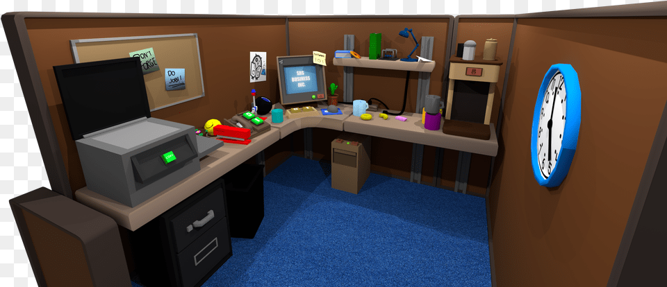 Office From Job Simulator, Table, Furniture, Desk, Hardware Png