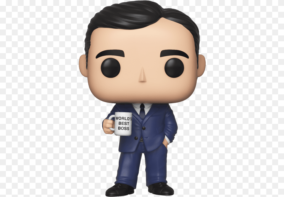 Office Funko Pop Michael Scott, Cup, Baby, Person, Accessories Png Image