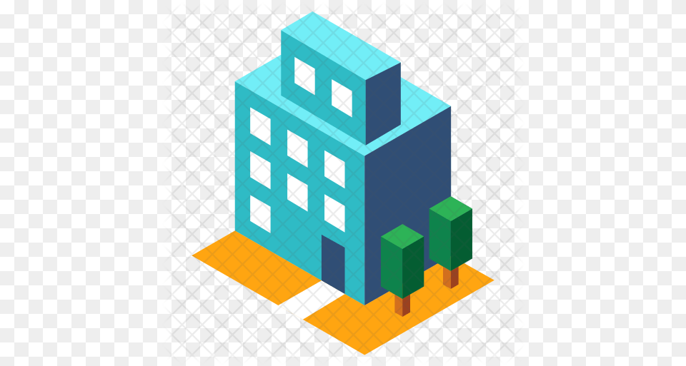 Office Icon Of Isometric Style Birds Park, City, Urban Free Transparent Png