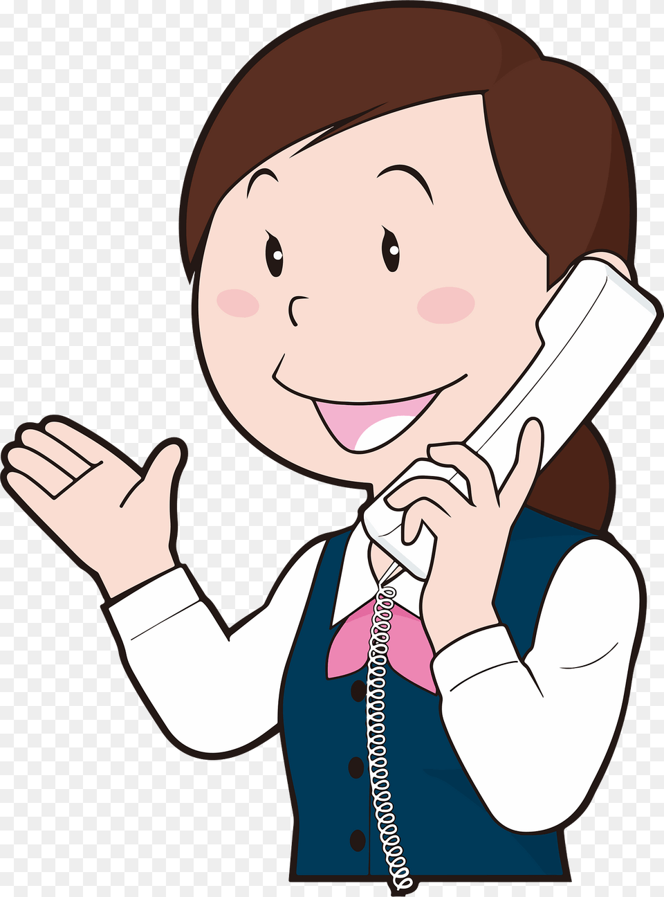 Office Lady Acting As A Guide Clipart, Baby, Person, Electronics, Phone Free Transparent Png