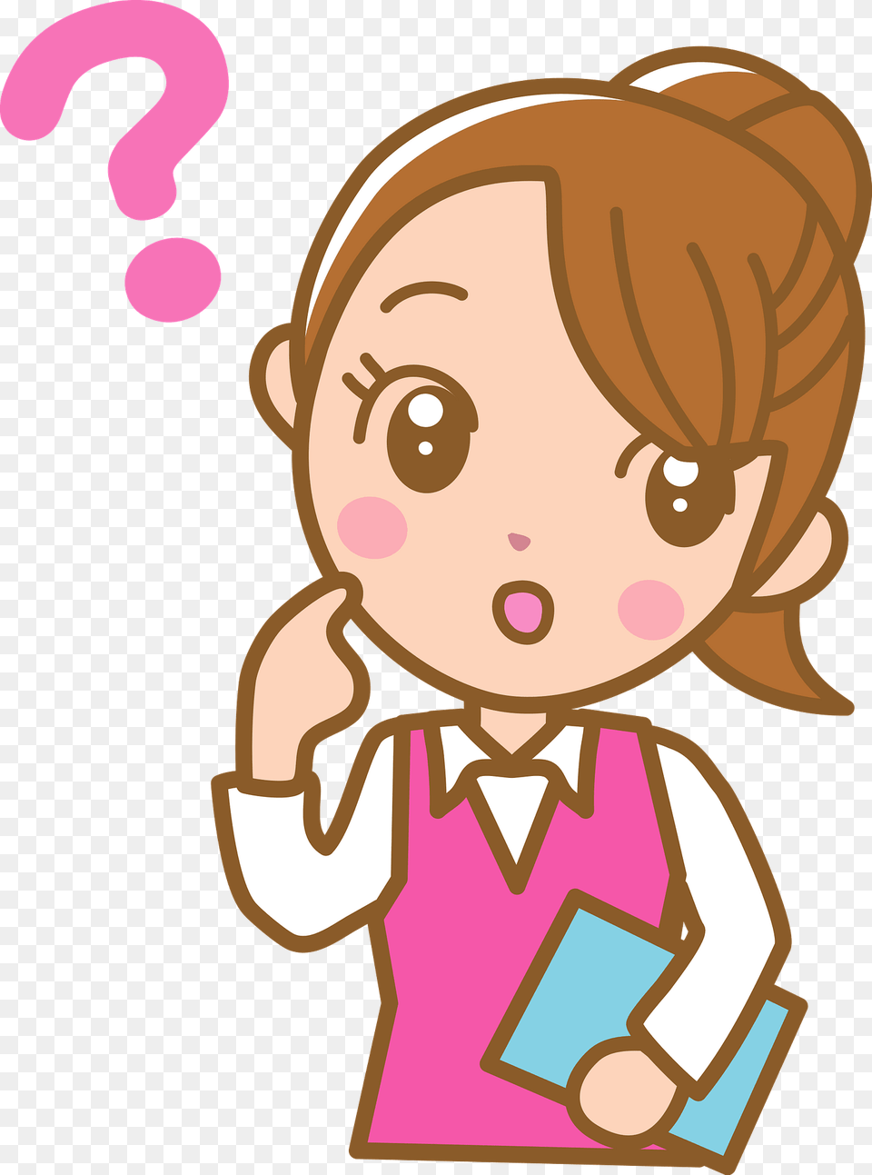Office Lady Is Questioning Clipart, Art, Graphics, Baby, Person Free Transparent Png