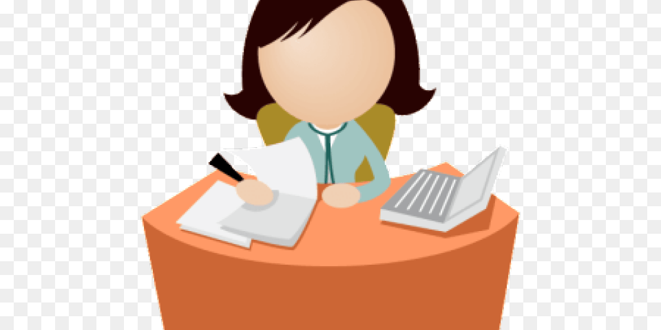 Office Management Clipart, Person, Reading, Sitting, Conversation Png