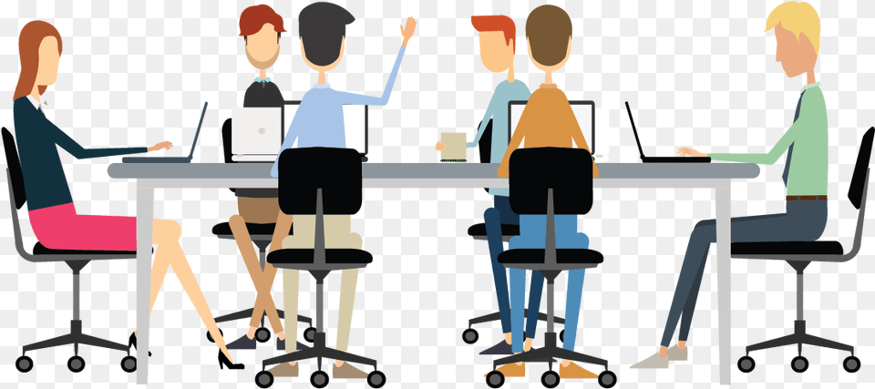 Office Meeting Clipart Download B Reunion De Trabajo, People, Crowd, Person, Interview Png Image