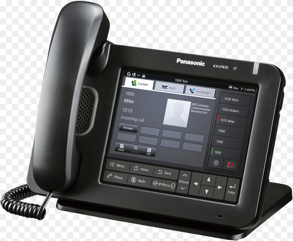 Office Phone Systems Of The Future Panasonic, Electronics, Mobile Phone, Person, Dial Telephone Free Png Download