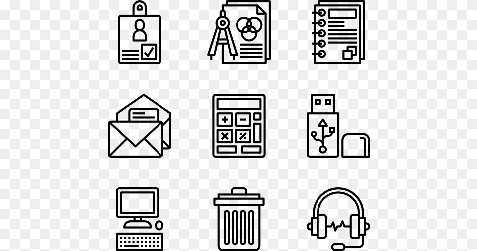 Office Stationery Manufacture Icon, Gray Png