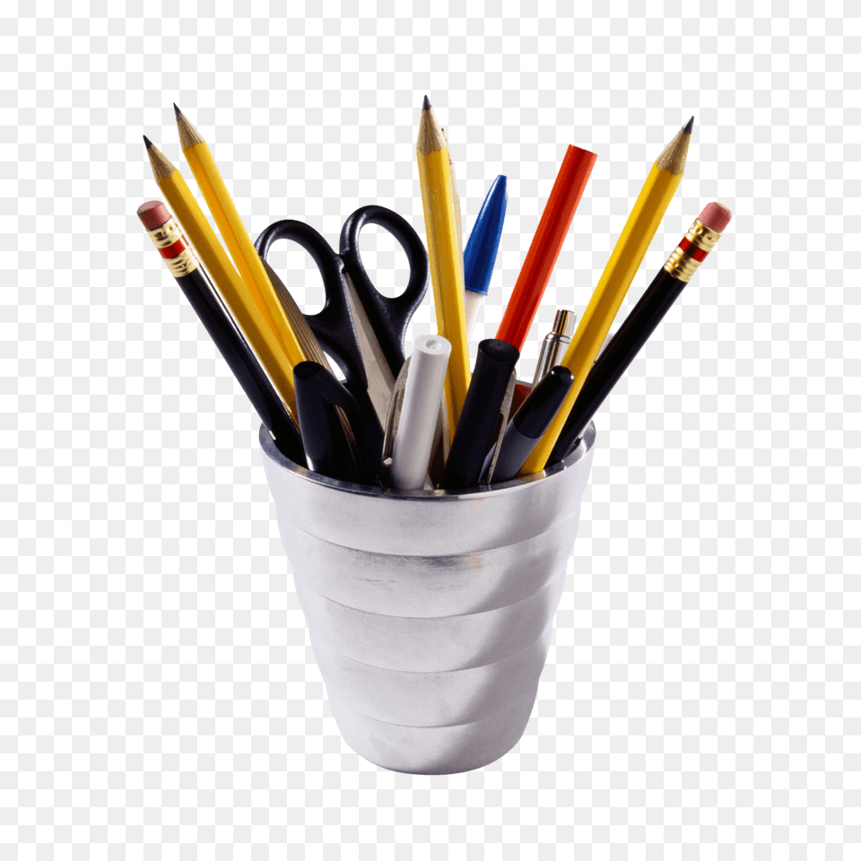 Office Supplies Pot, Pencil Png